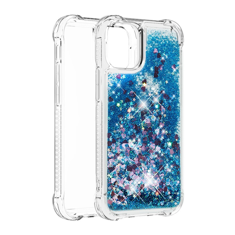 iPhone 13 Mini Glitter Powder TPU Case Sininen