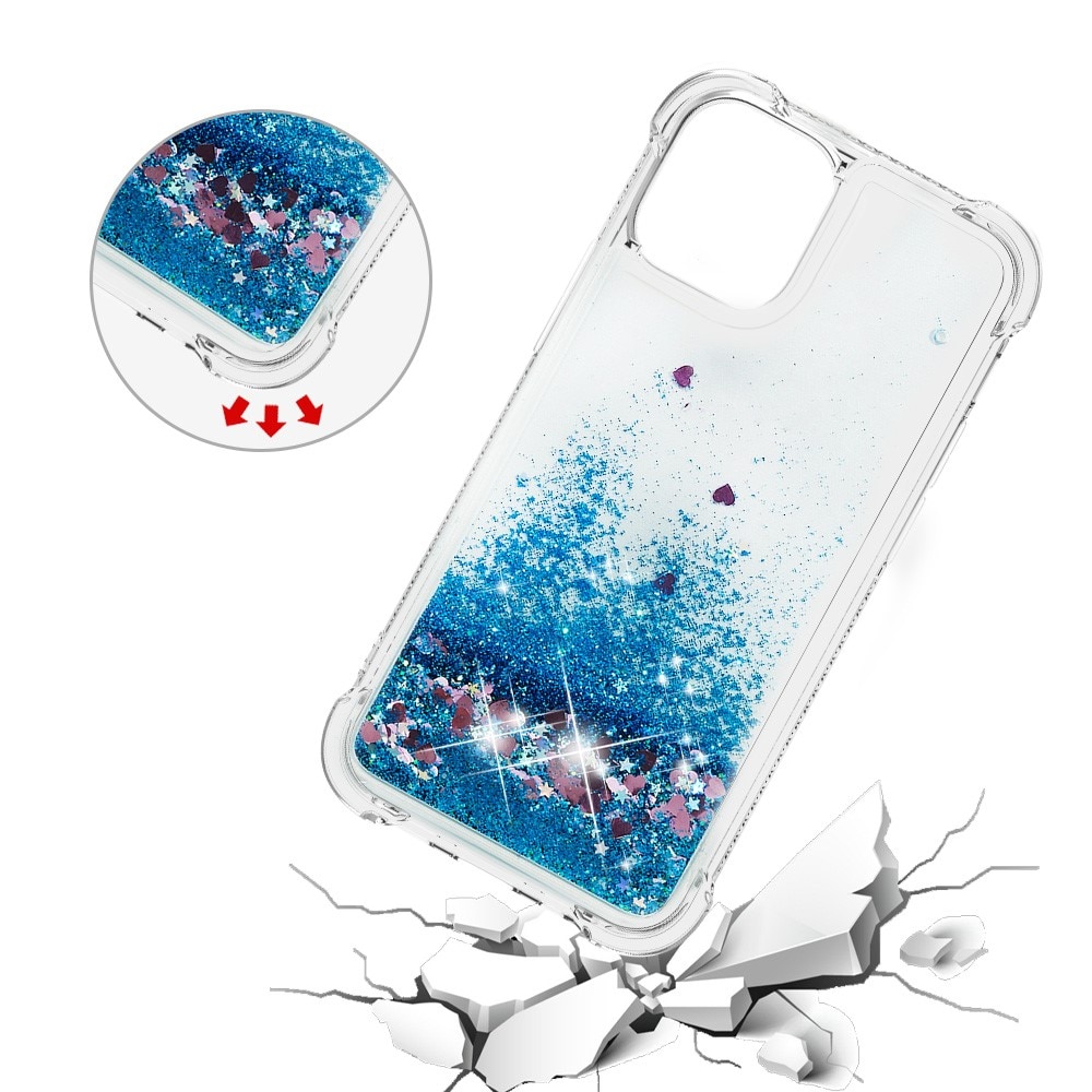 iPhone 13 Mini Glitter Powder TPU Case Sininen