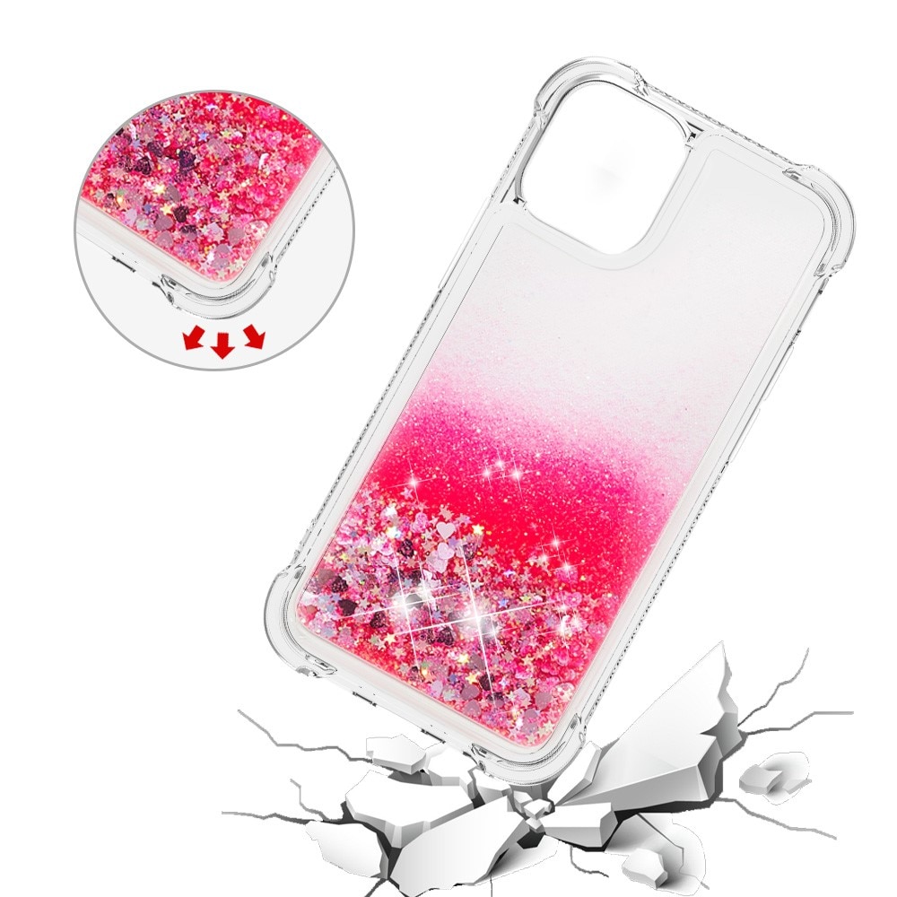 iPhone 13 Glitter Powder TPU Case Vaaleanpunainen