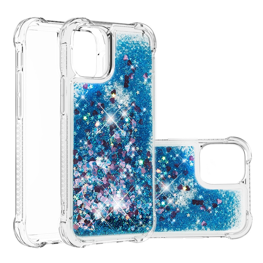 iPhone 13 Glitter Powder TPU Case Sininen