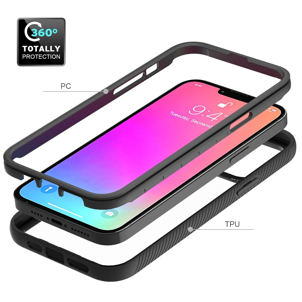 Full Cover Kuori Apple iPhone 13 Pro Max Musta