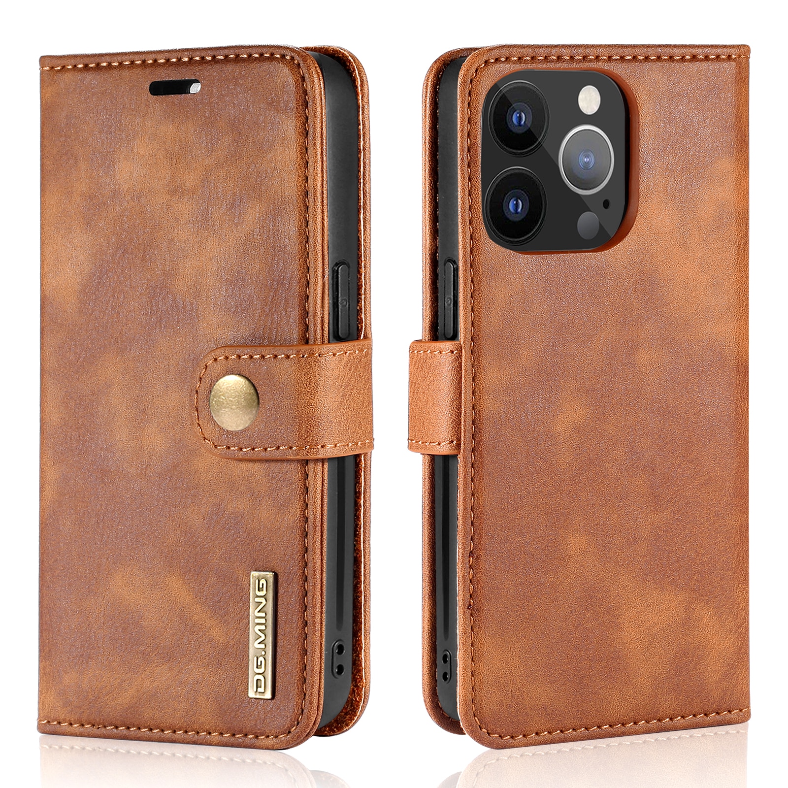 Magnet Wallet iPhone 13 Pro Max Cognac