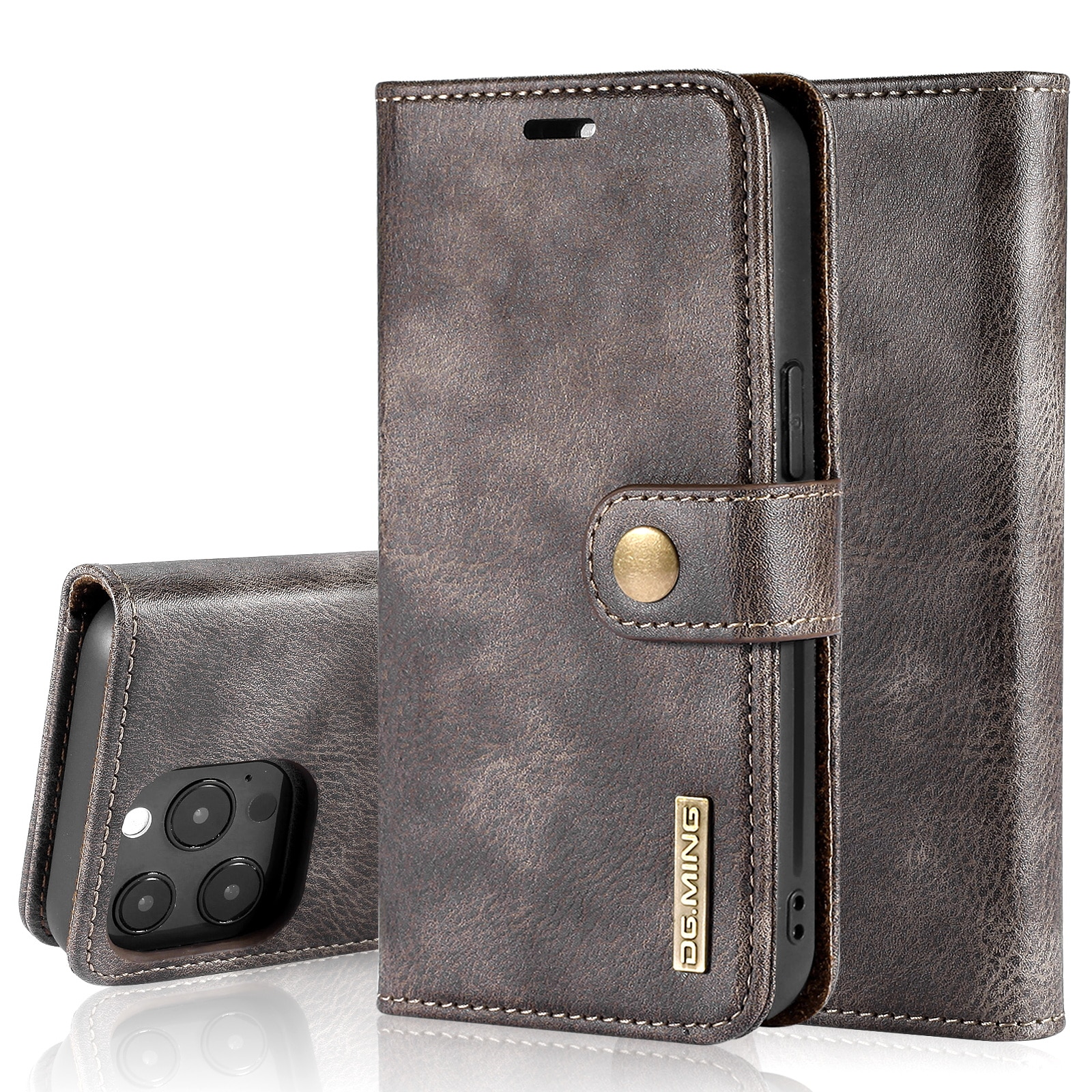 Magnet Wallet iPhone 13 Pro Brown