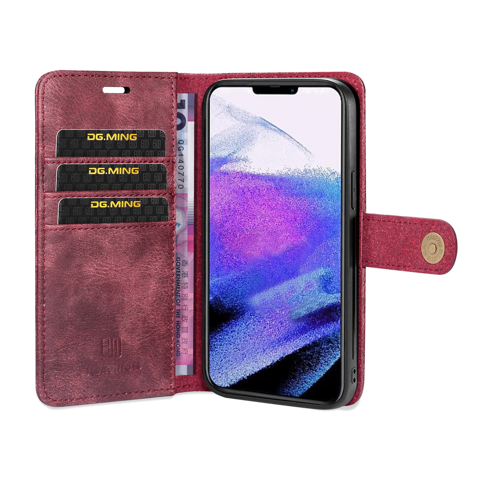 Magnet Wallet iPhone 13 Pro Max  Red