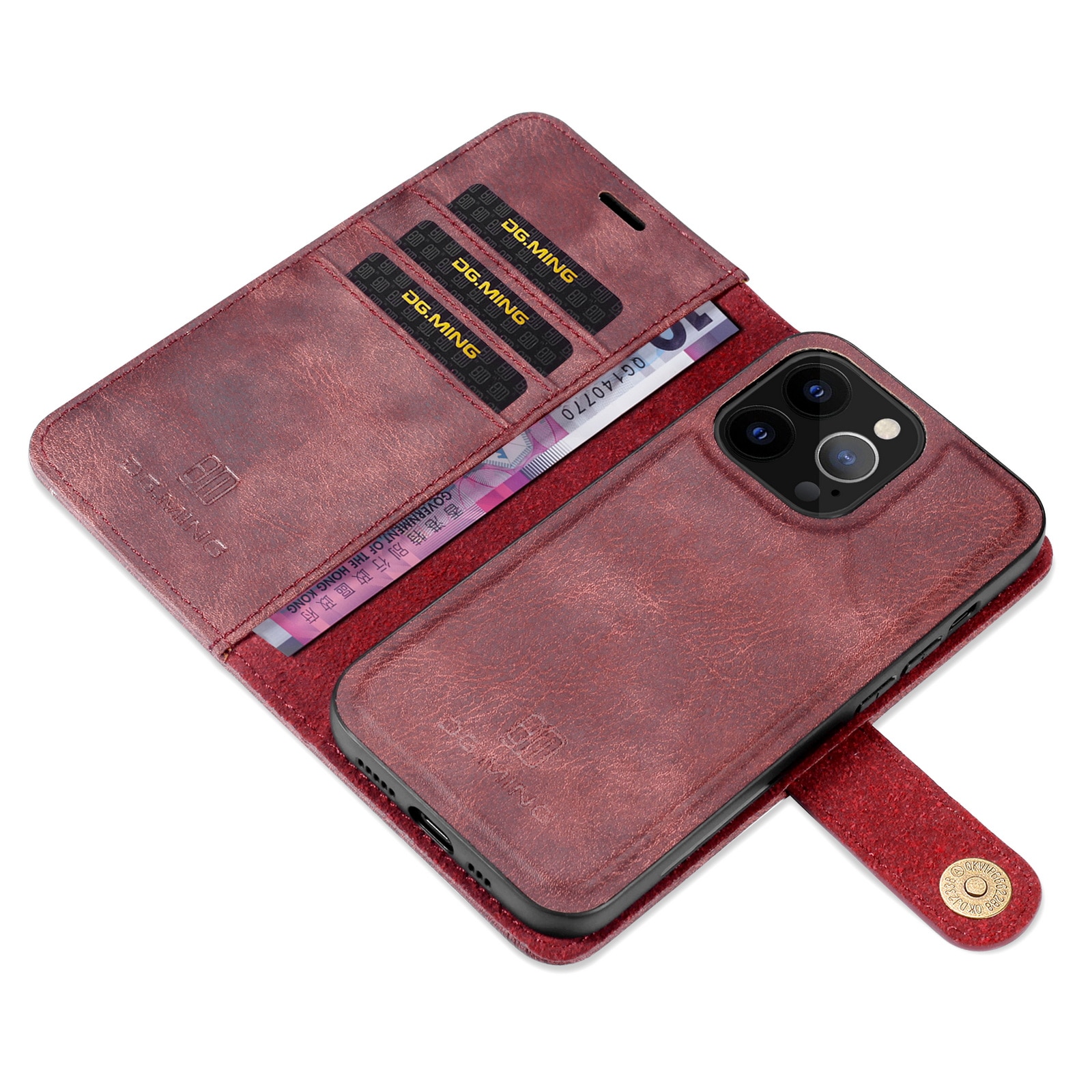 Magnet Wallet iPhone 13 Pro Max  Red