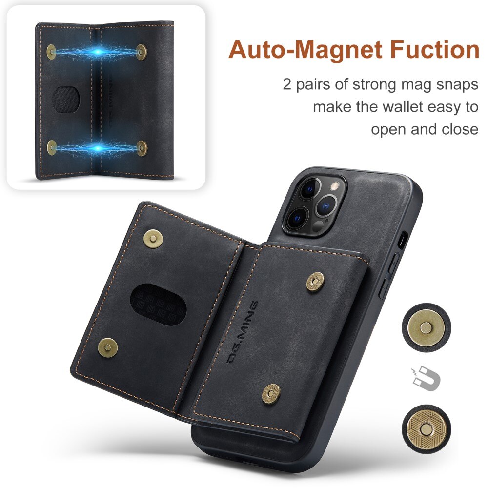 Magnetic Card Slot Case iPhone 13 Pro Max Musta