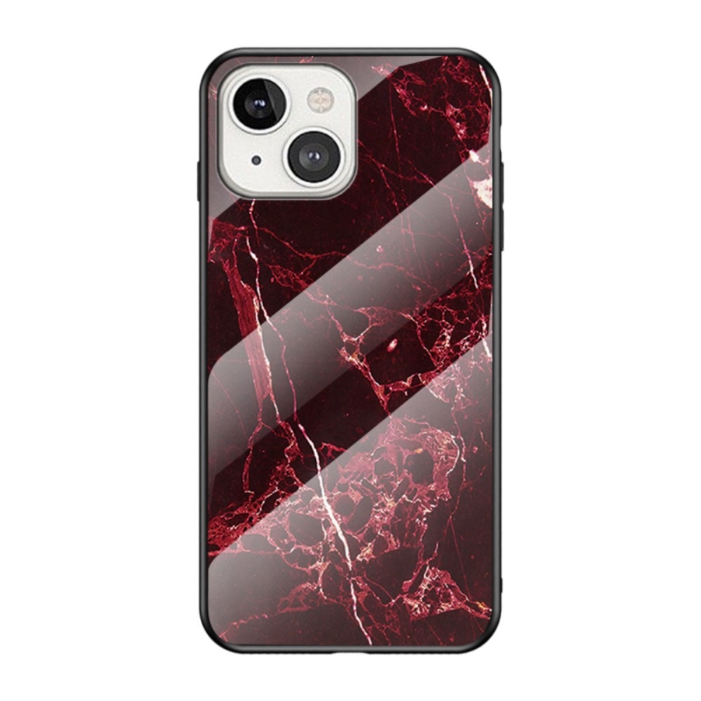 Panssarilasi Kuori Apple iPhone 13 punainen marmori