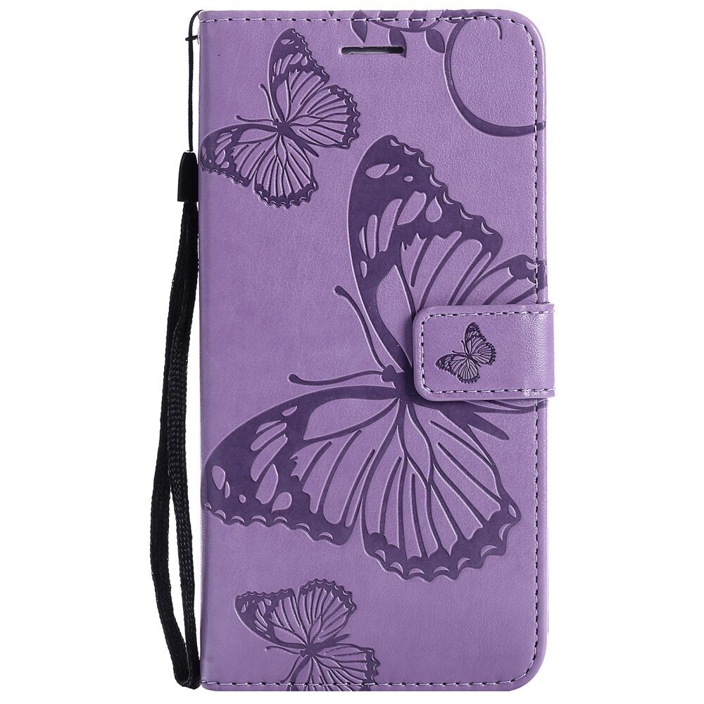 Nahkakotelo Perhonen Apple iPhone 13 Mini Liila