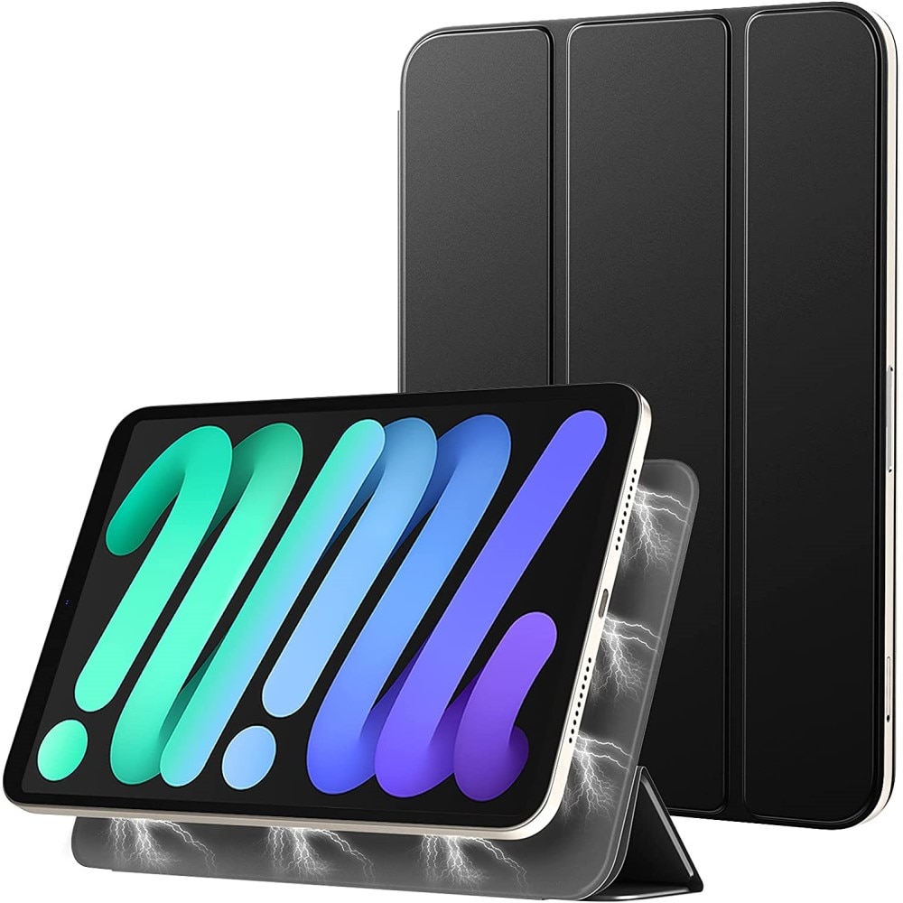 iPad Mini 6th Gen (2021) Tri-Fold Kotelo Musta