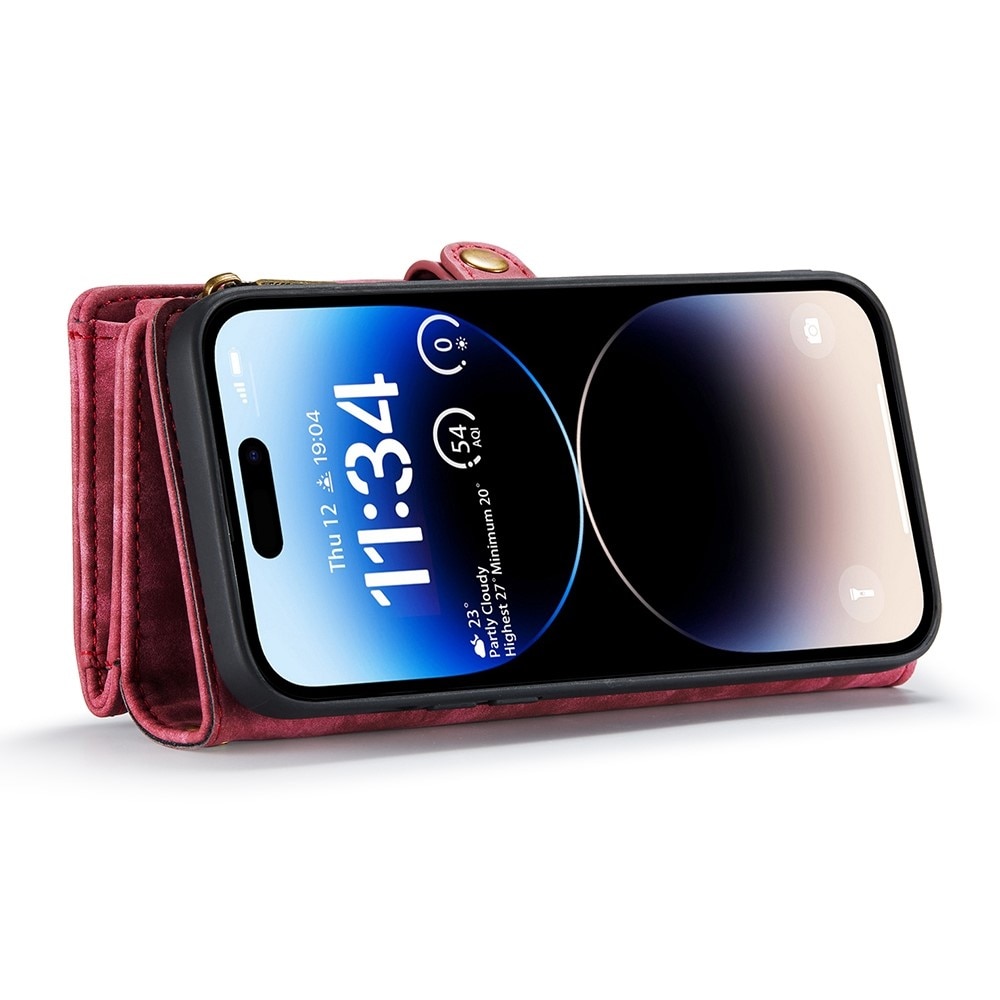 Multi-slot Suojakotelo iPhone 13 Pro Max punainen