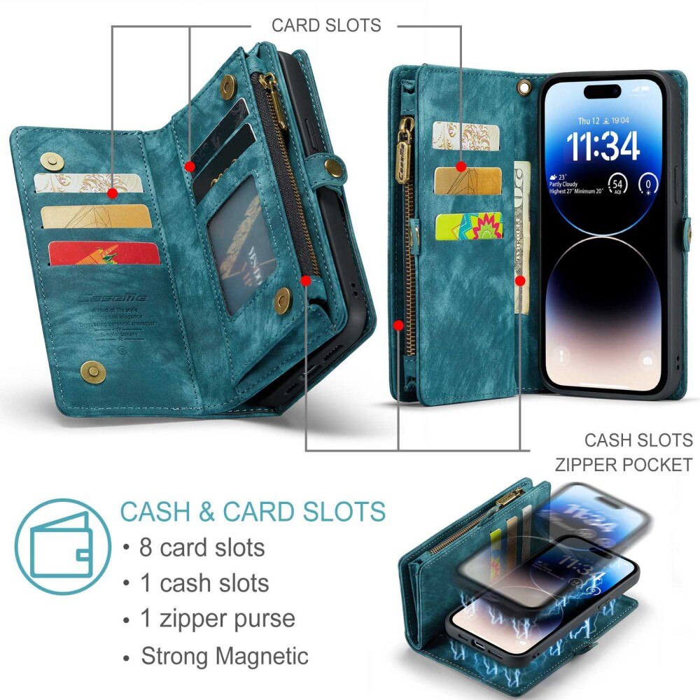 Multi-slot Suojakotelo iPhone 13 Pro Max Sininen
