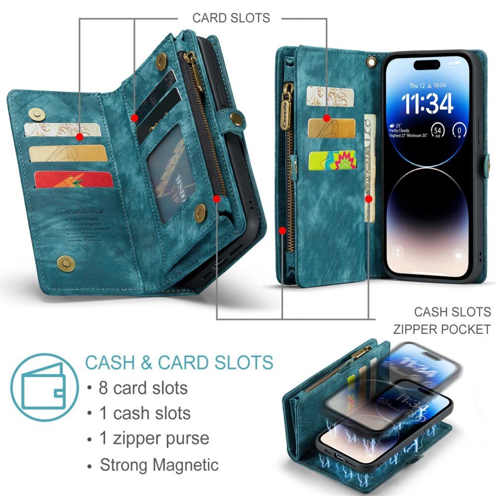 Multi-slot Suojakotelo iPhone 13 Pro sininen