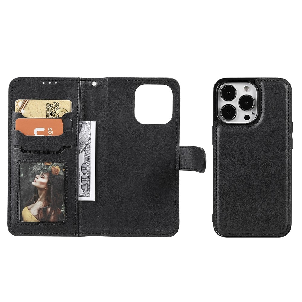 Magneettinen lompakko iPhone 13 Pro Max musta