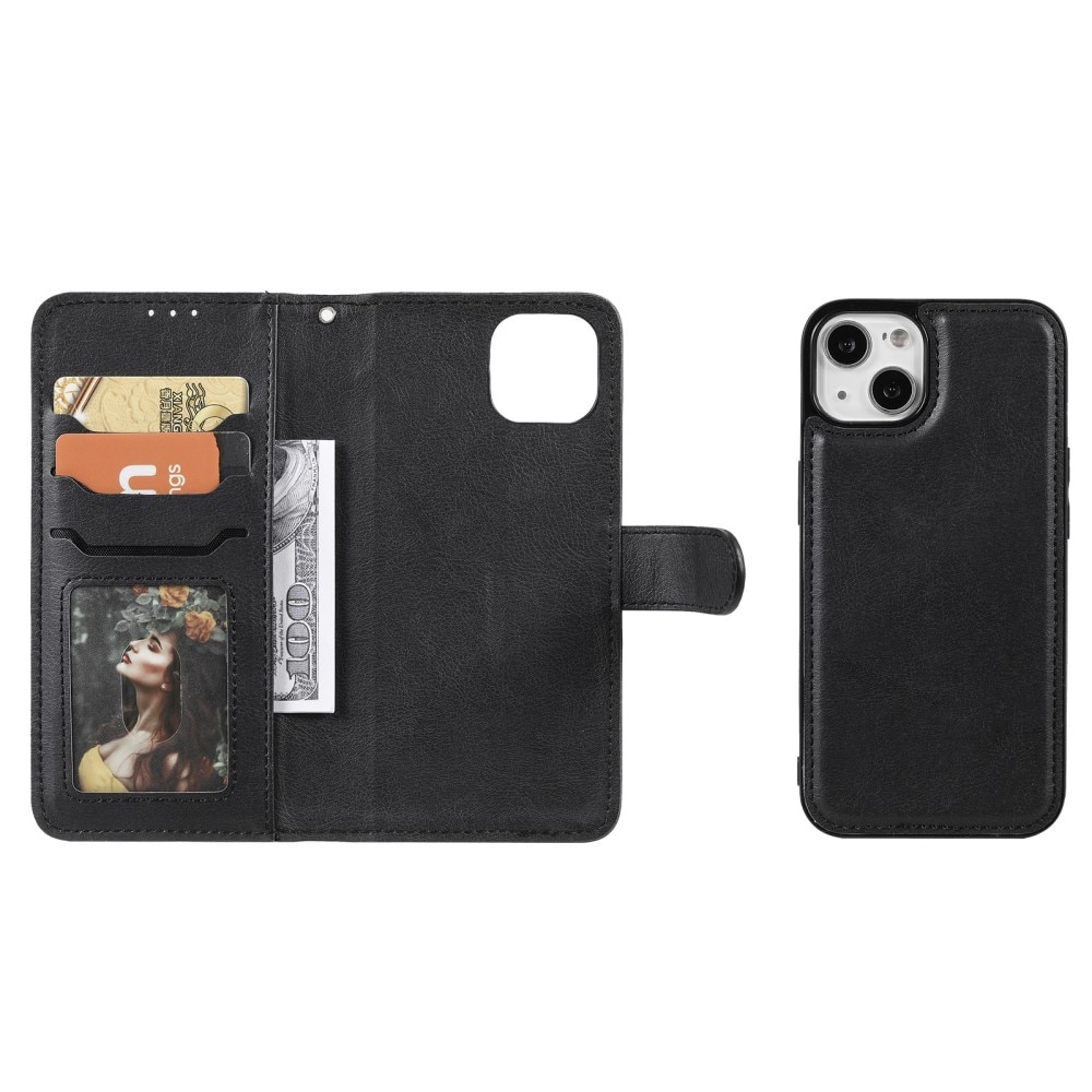 Magneettinen lompakko iPhone 13 musta