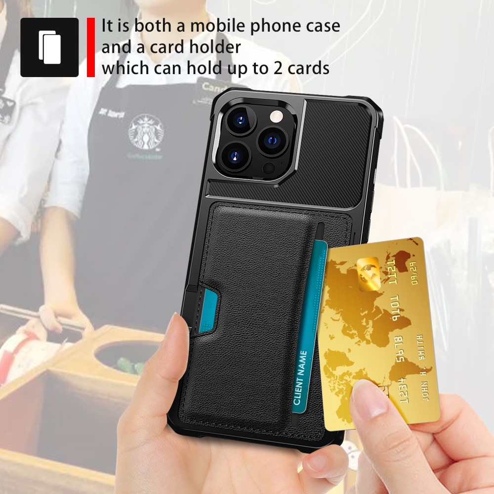 Tough Card Case iPhone 13 Pro Max musta