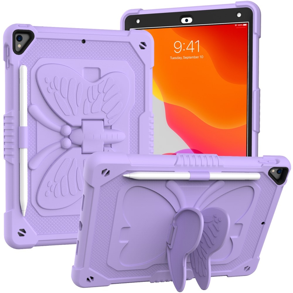 Hybridikuori perhonen iPad 10.2 7th Gen (2019) liila