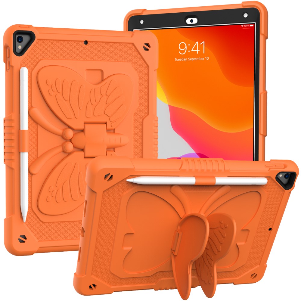 Hybridikuori perhonen iPad 10.2 9th Gen (2021) oranssi