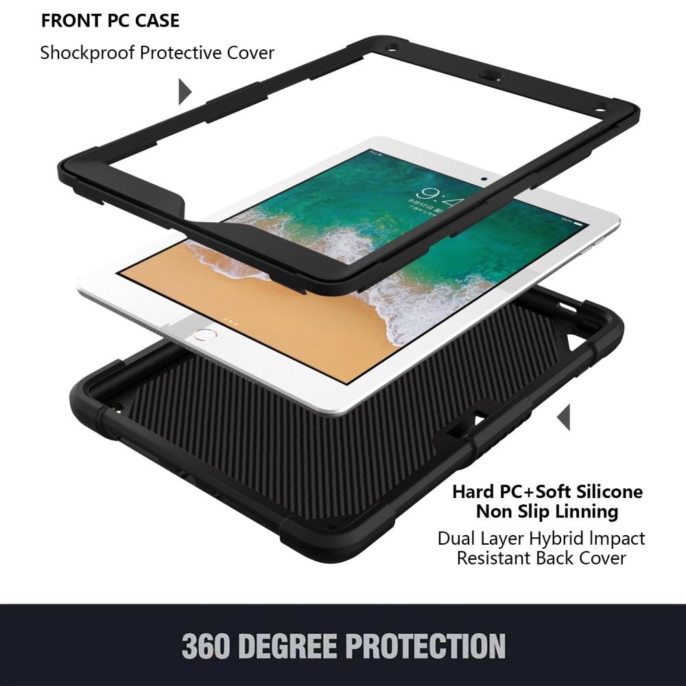 Hybridikuori perhonen iPad Air 2 9.7 (2014) musta