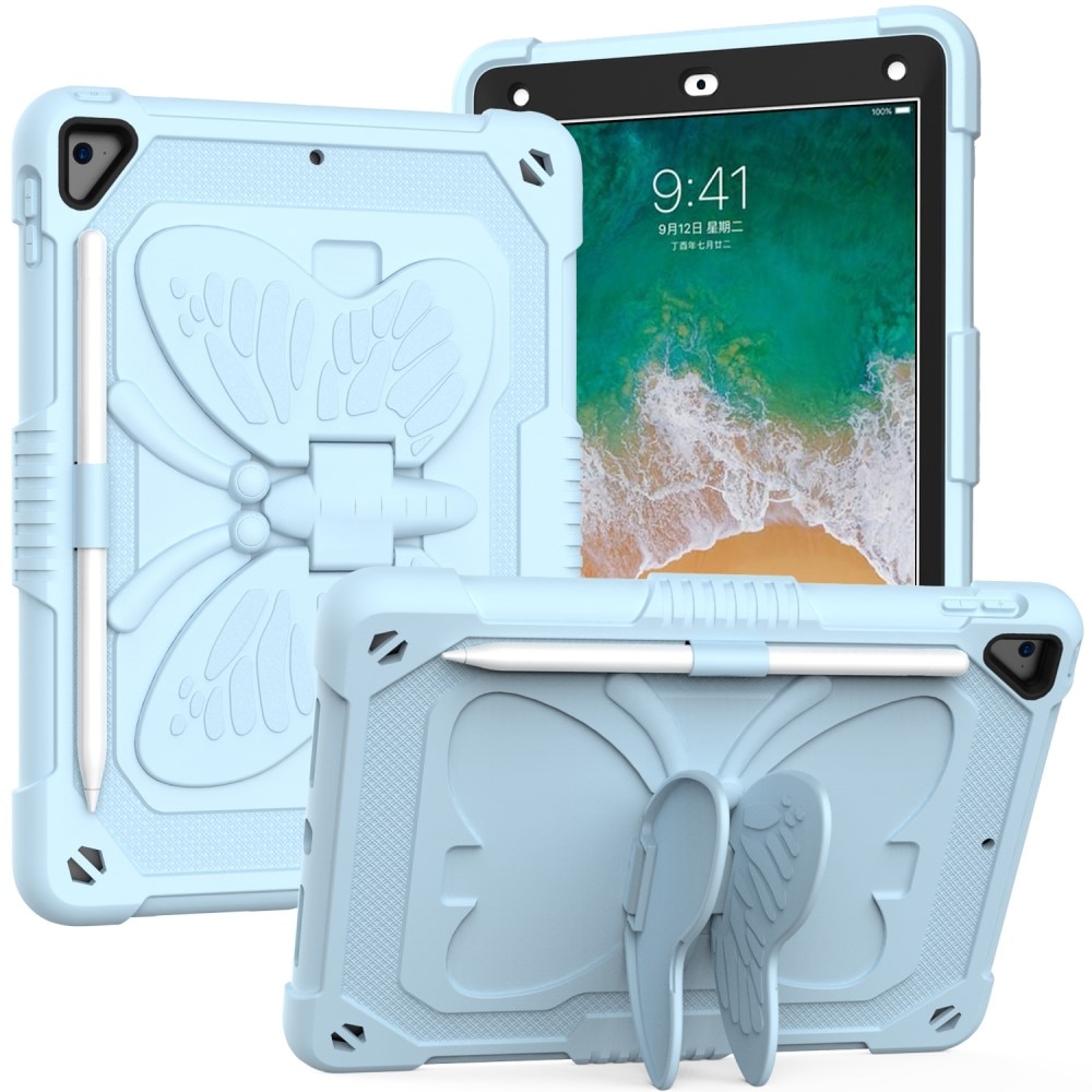 Hybridikuori perhonen iPad 9.7 6th Gen (2018) sininen