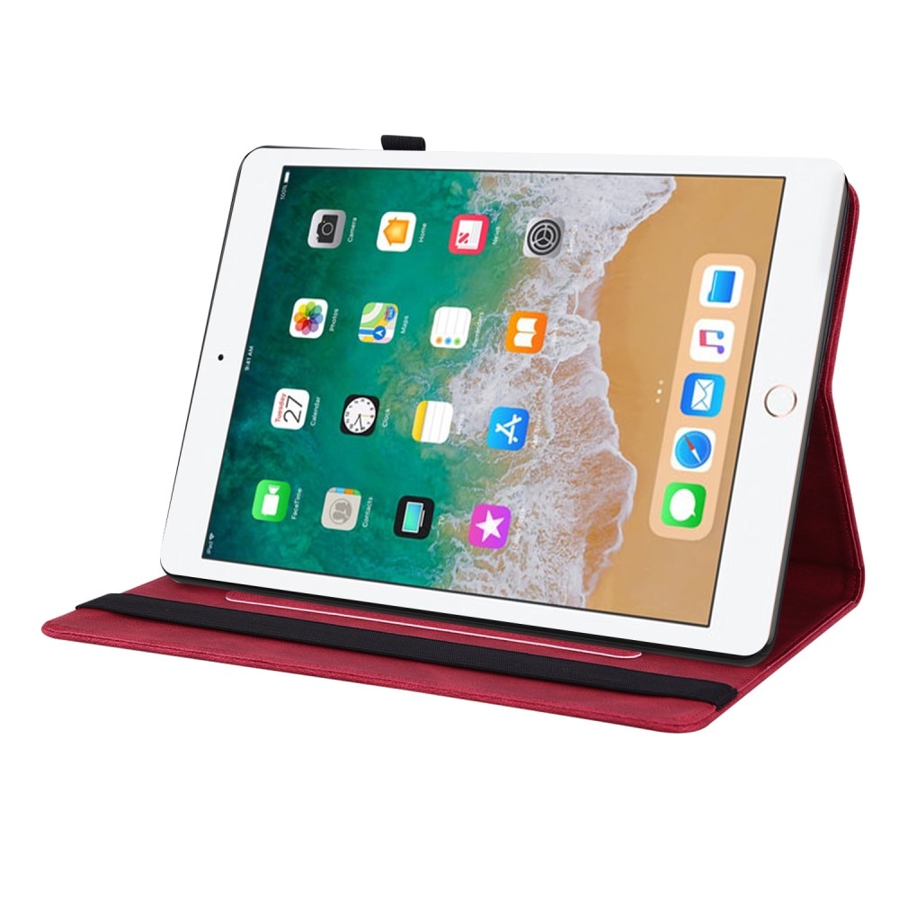 Nahkakotelo Perhonen iPad 9.7 6th Gen (2018) punainen