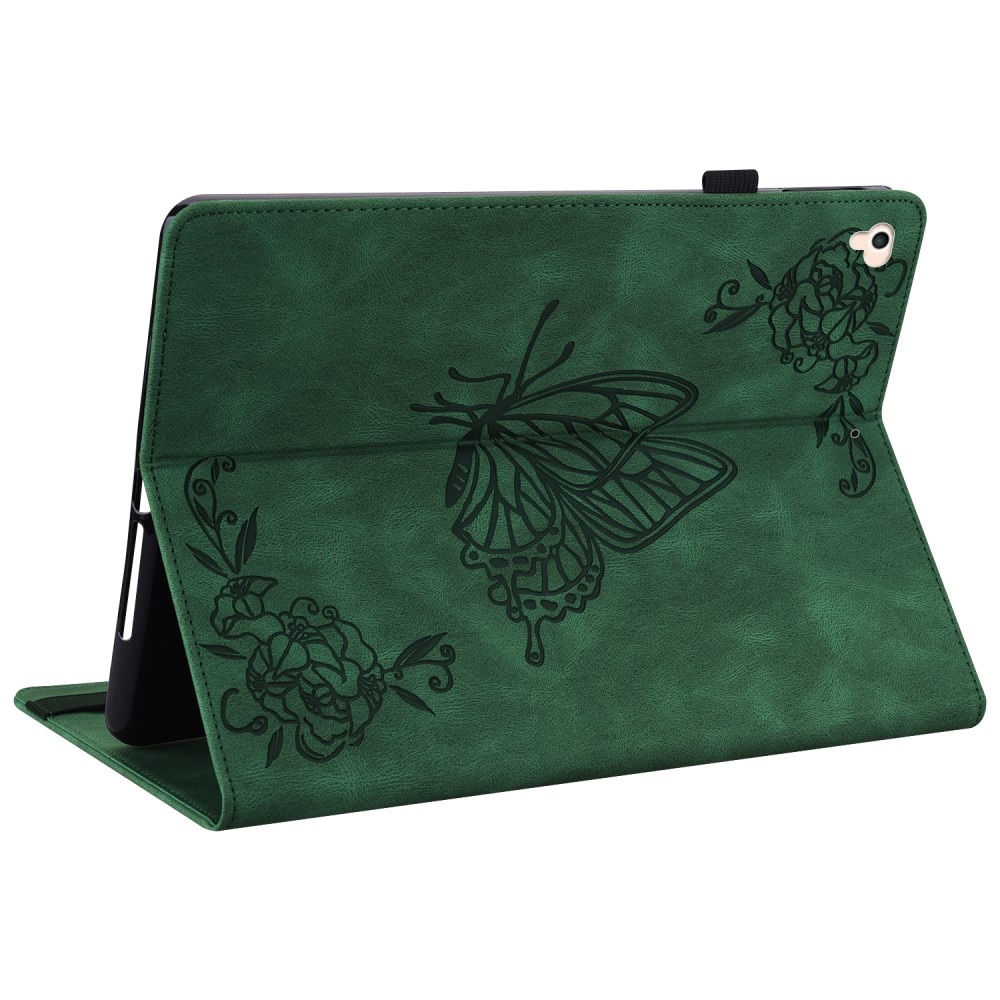 Nahkakotelo Perhonen iPad Air 9.7 1st Gen (2013) vihreä