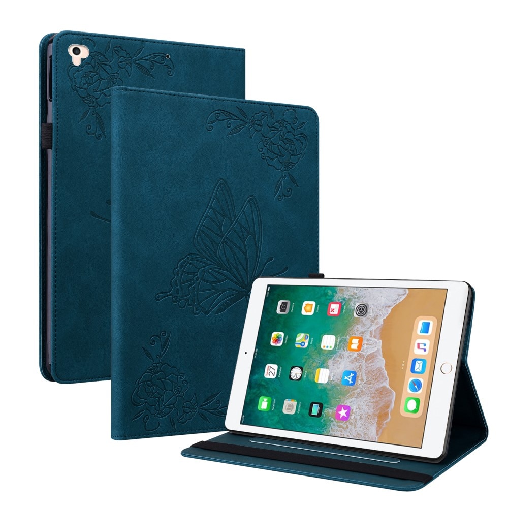 Nahkakotelo Perhonen iPad 9.7/Air 2/Air sininen