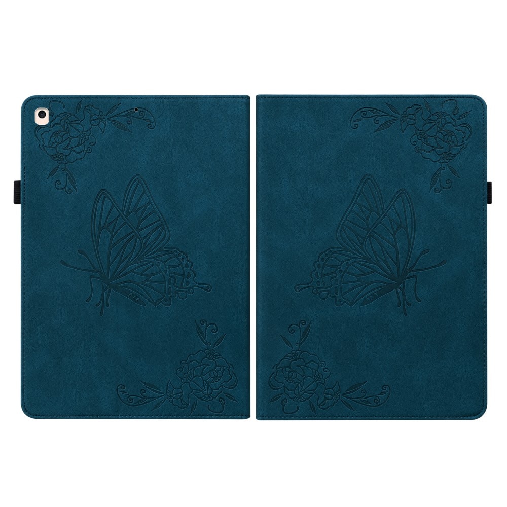 Nahkakotelo Perhonen iPad 10.2 8th Gen (2020) sininen