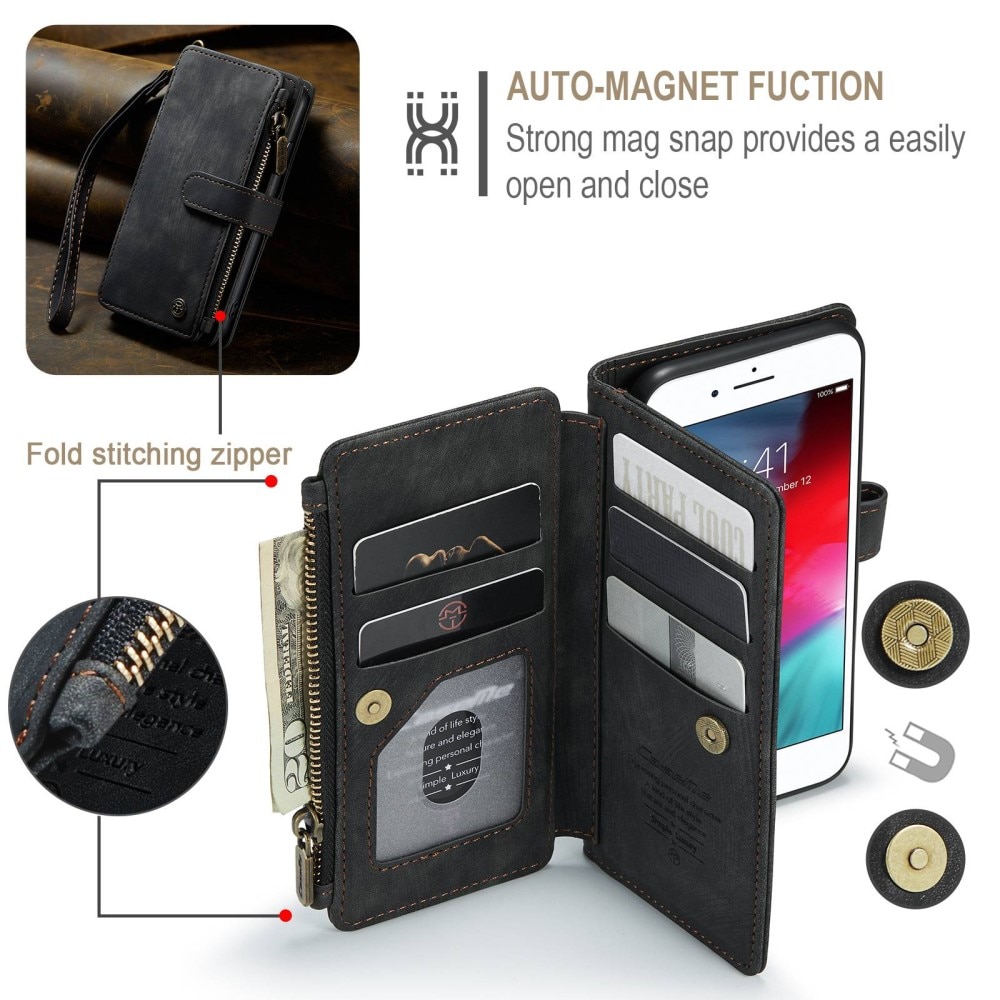 Zipper Wallet iPhone 6/6s musta