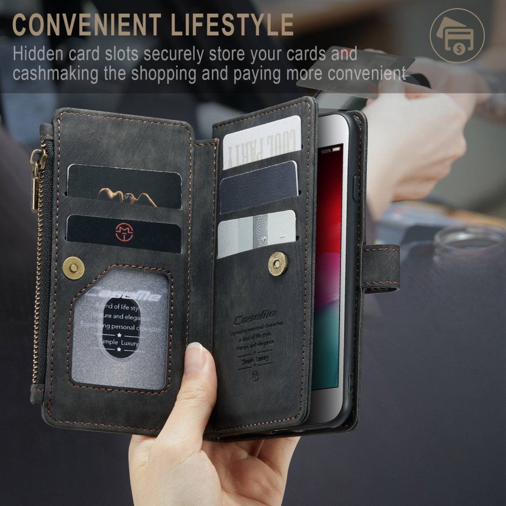 Zipper Wallet iPhone 6/6s musta