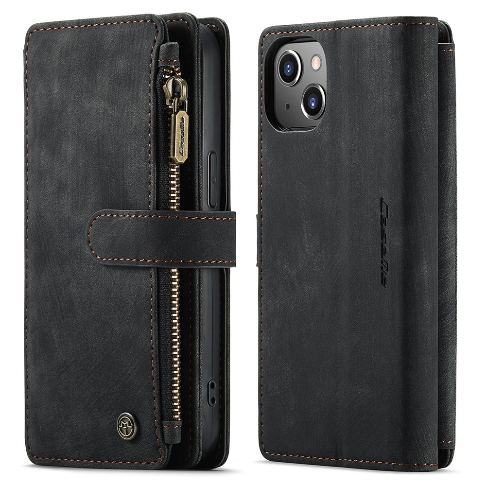 Zipper Wallet iPhone 13 musta