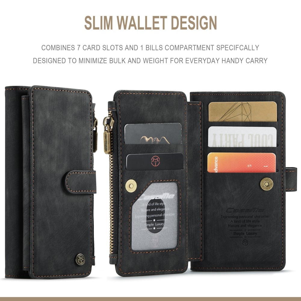 Zipper Wallet iPhone 13 musta