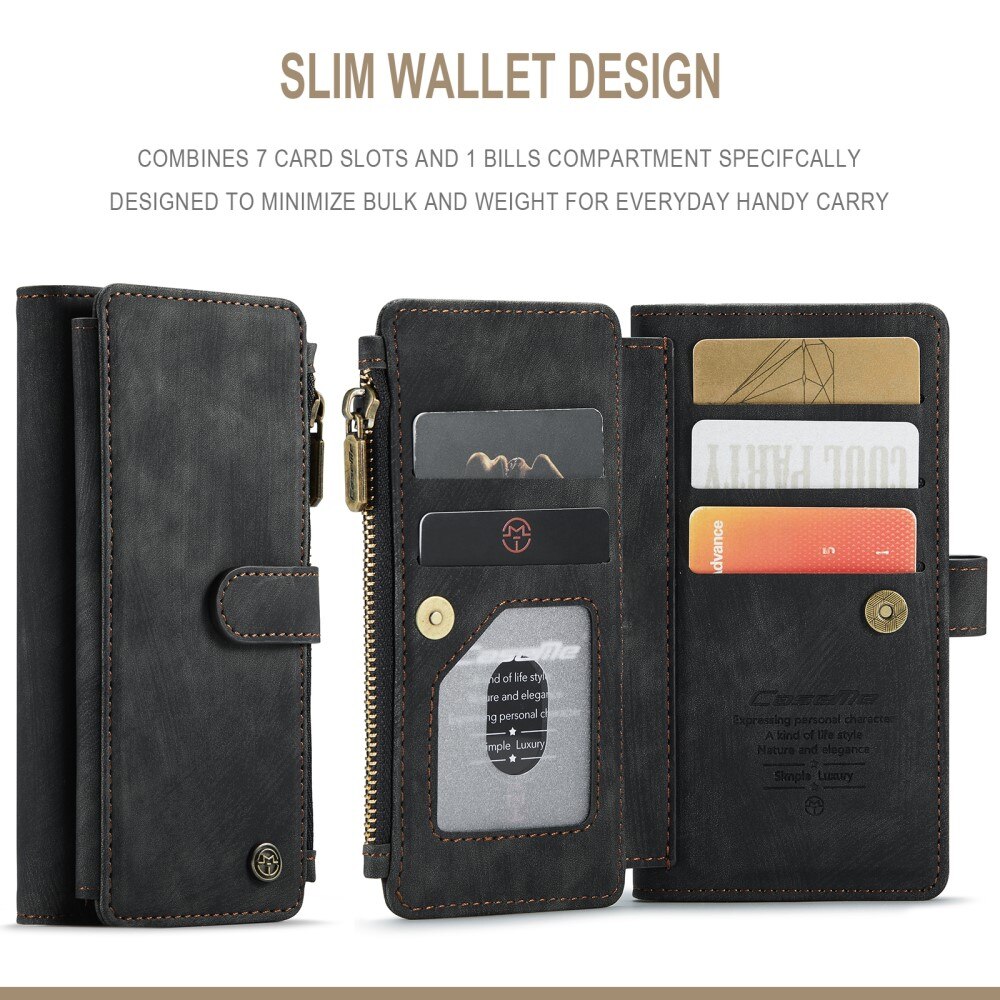 Zipper Wallet iPhone 13 Pro musta