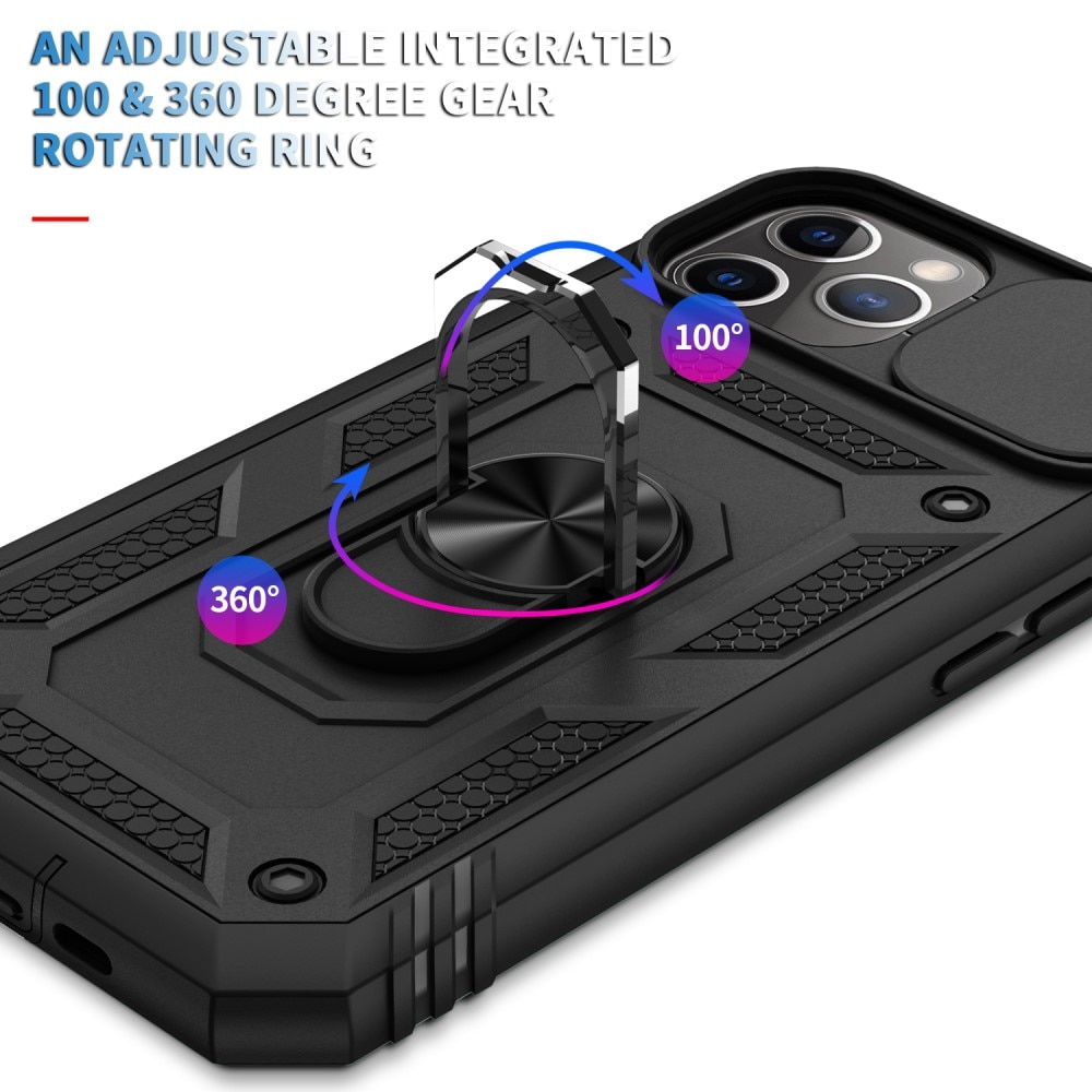Hybridikuori Tech Ring+Kamerasuojalla iPhone 11 Pro Max musta