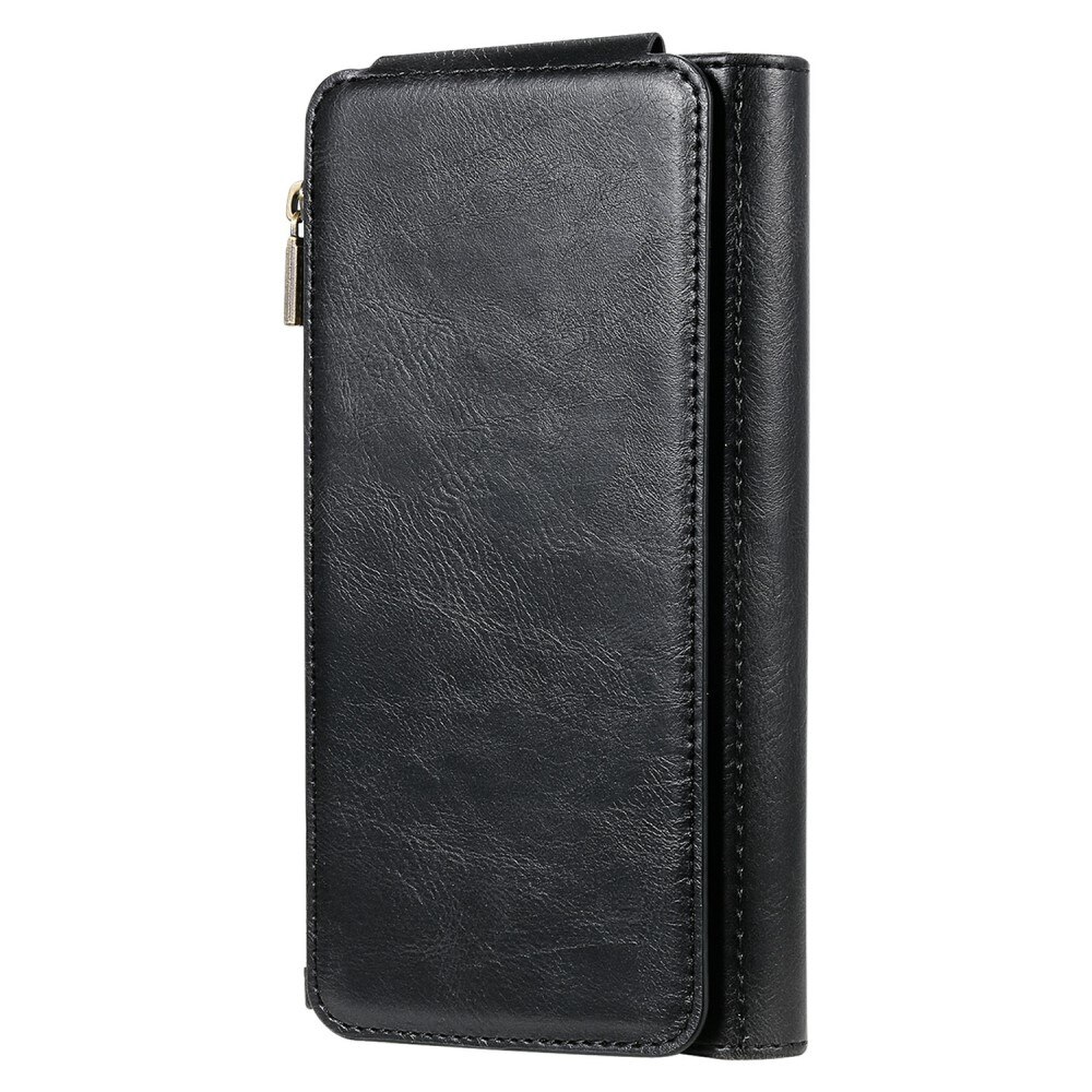 Magnet Leather Multi-Wallet iPhone 13 musta