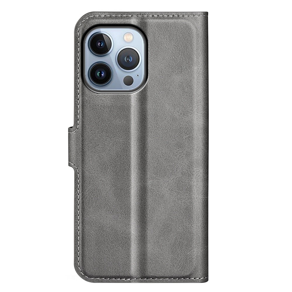 Leather Wallet iPhone 14 Pro Max Grey