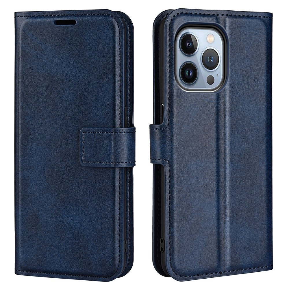 Leather Wallet iPhone 14 Pro Max Blue