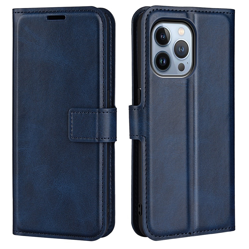 Leather Wallet iPhone 14 Pro Blue