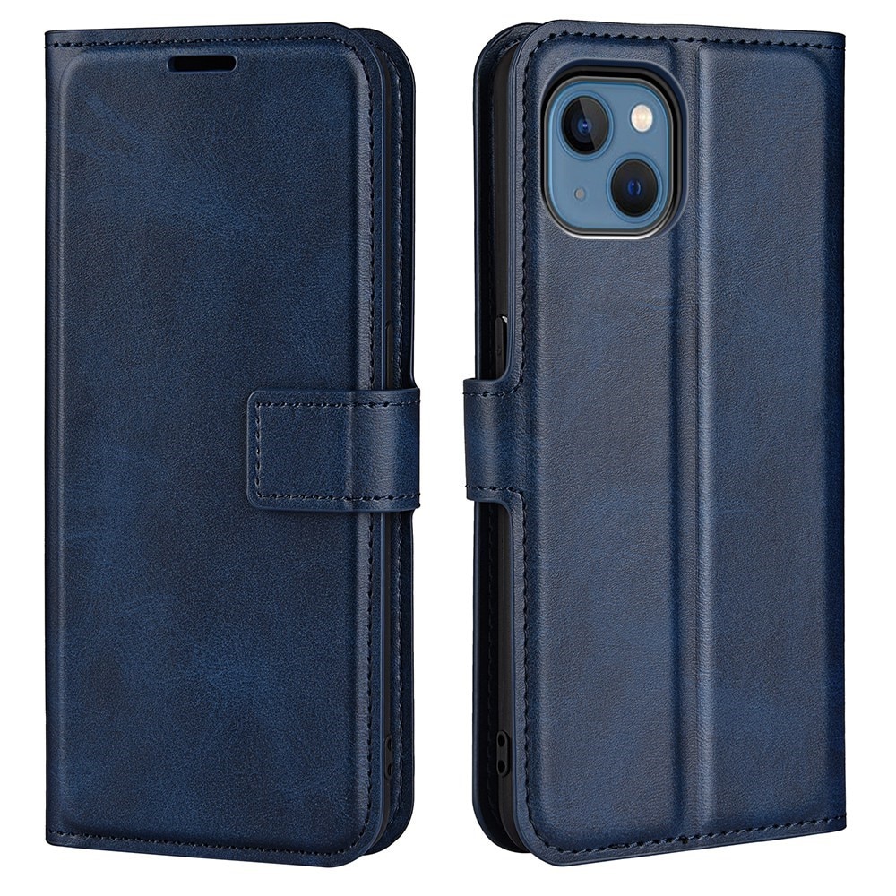 Leather Wallet iPhone 14 Plus Blue