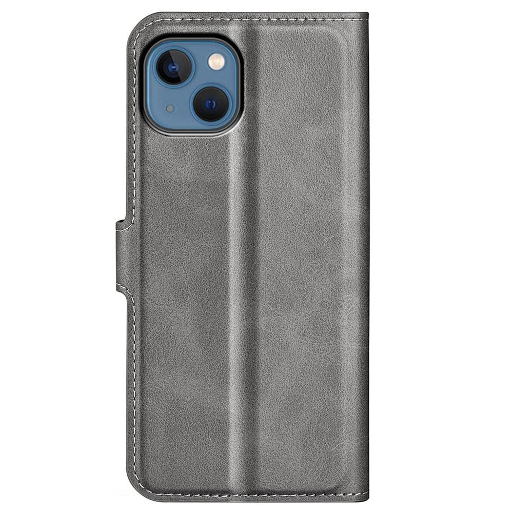 Leather Wallet iPhone 14 Plus Grey
