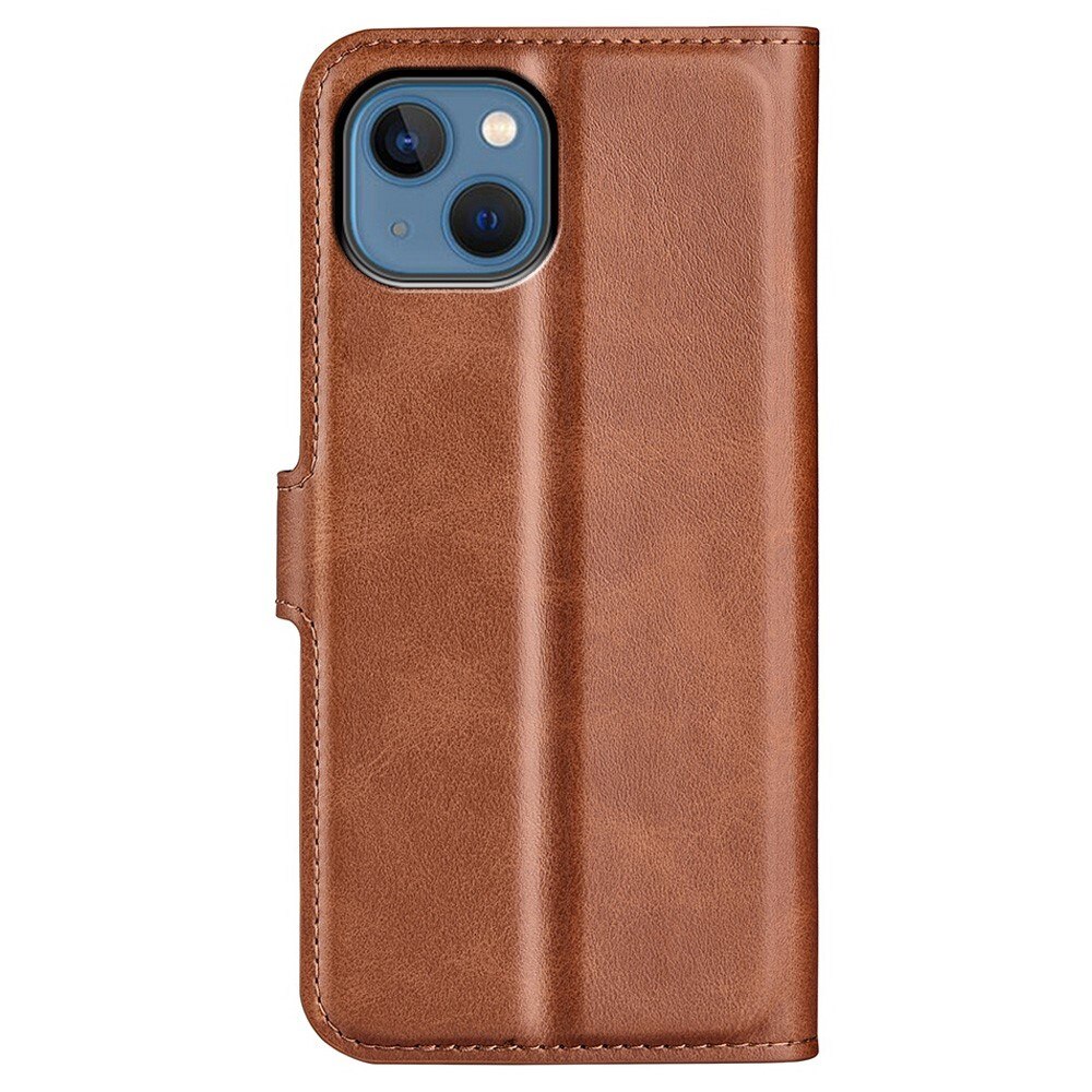 Leather Wallet iPhone 14 Plus Brown