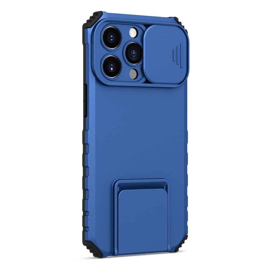 Apple iPhone 13 Pro Kickstand Kotelo Kamerasuojalla Sininen