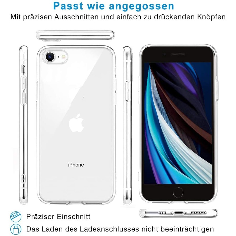 iPhone 7/8/SE Pehmeä TPU kuori Transparent