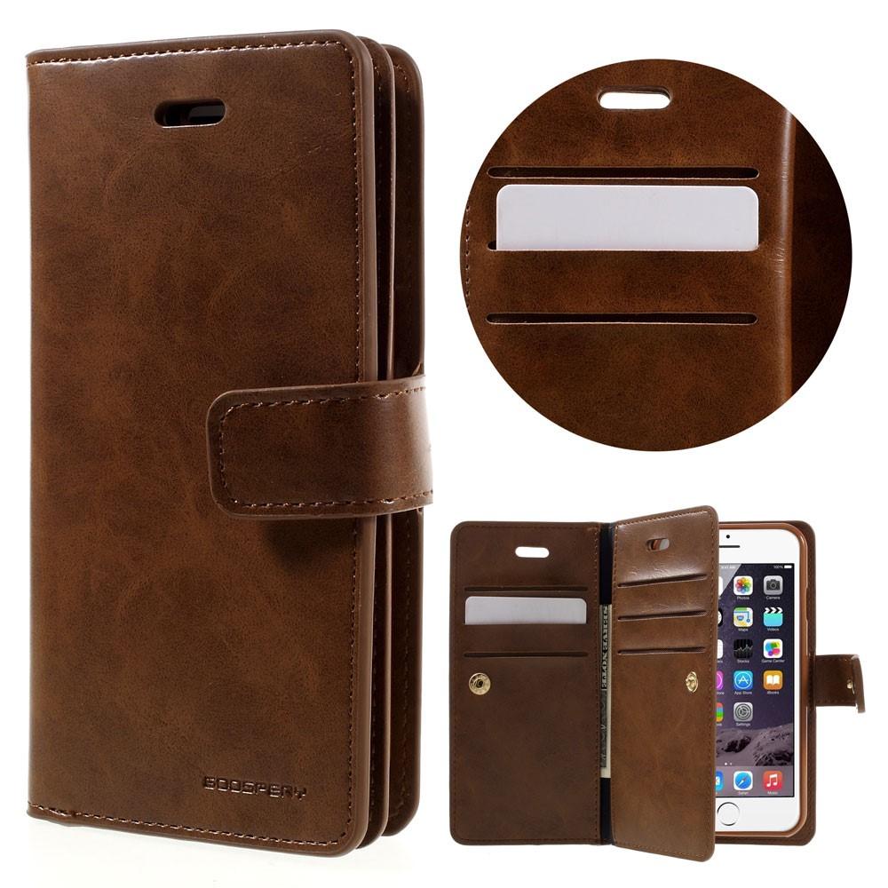 Mansoor Wallet Diary Case iPhone 7/8/SE ruskea