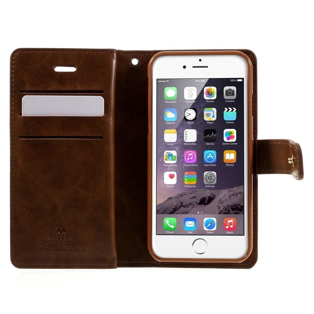 Mansoor Wallet Diary Case iPhone 7/8/SE ruskea