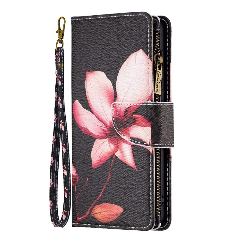 Lompakkolaukku iPhone 14 Vaaleanpunainen Kukka