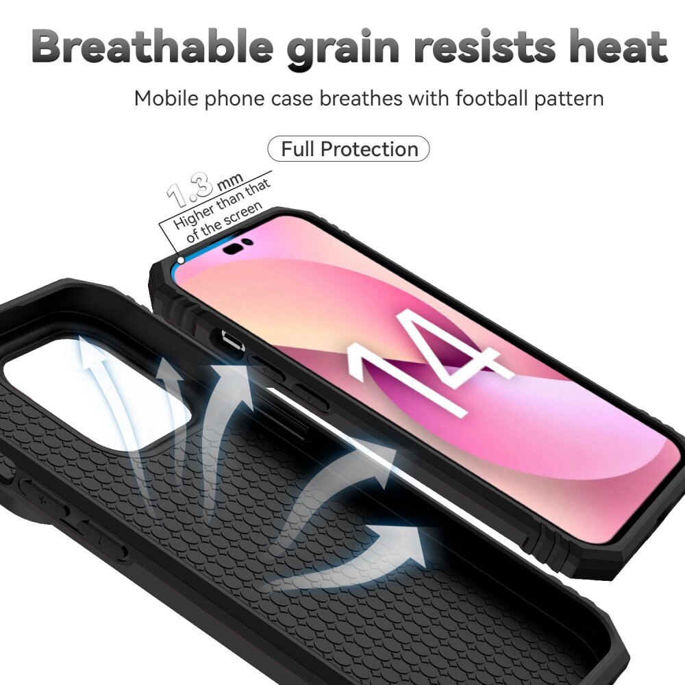 Hybridikuori Ring + Kamerasuojalla iPhone 14 Pro Max Musta