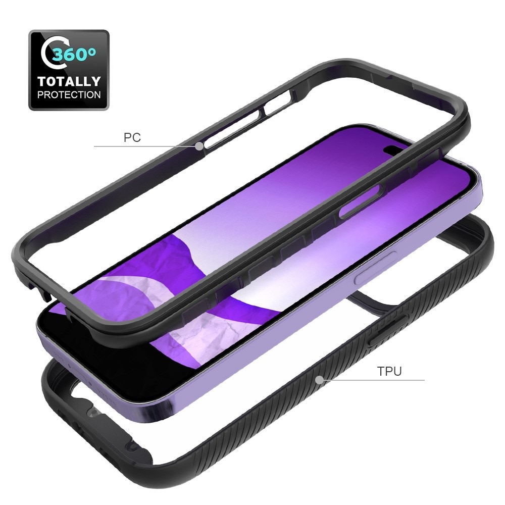 Full Cover Kuori iPhone 14 Pro Musta