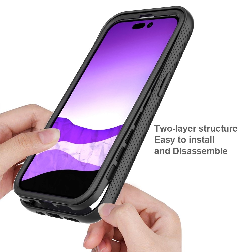 Full Cover Kuori iPhone 14 Pro Musta