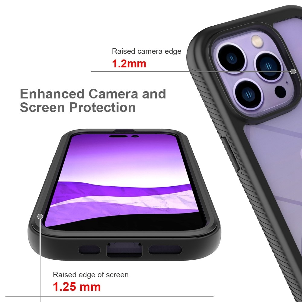 Full Cover Kuori iPhone 14 Pro Musta