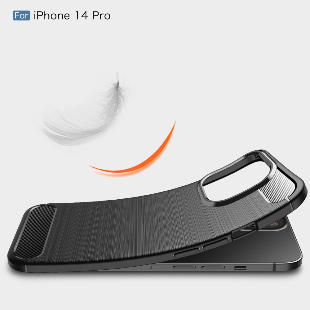 iPhone 14 Pro Kuori TPU Brushed Musta